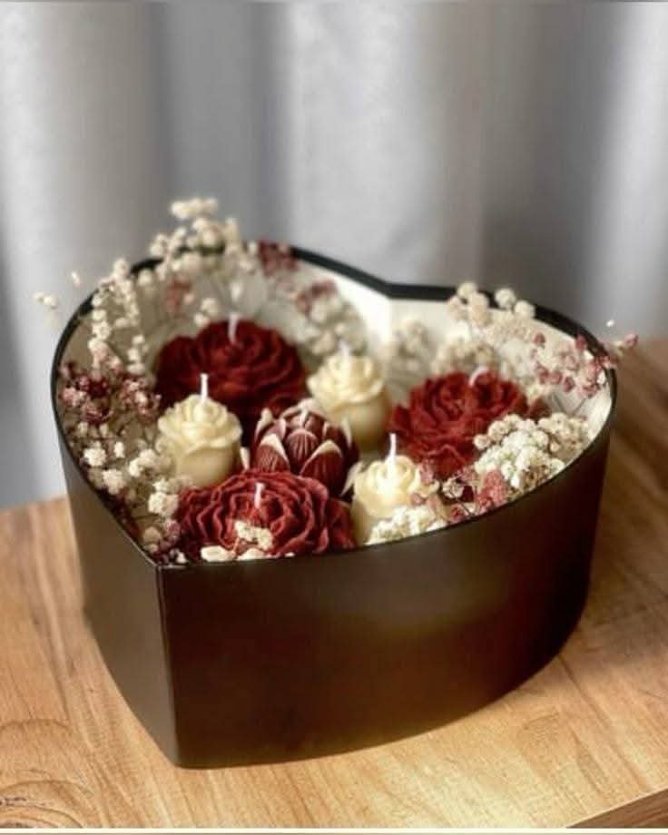 بوكس ورد شمع_Lolo Crafts