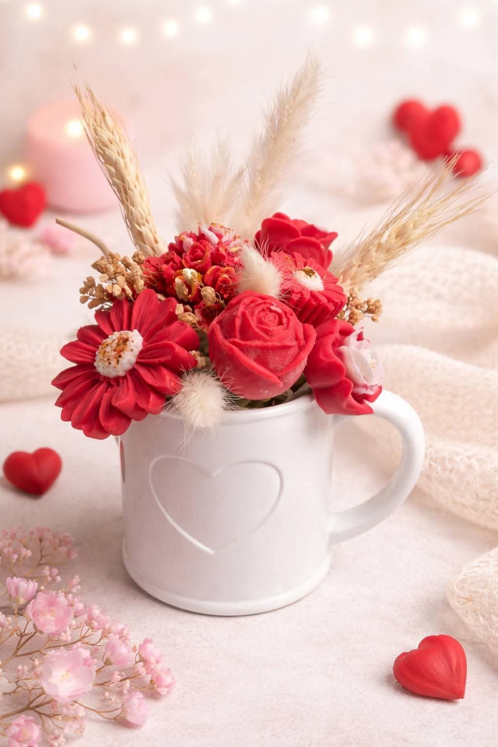 ورد شموع _Lolo Crafts