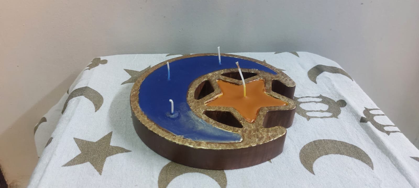 طبق هلال ونجمة شمع _shahy Crafts