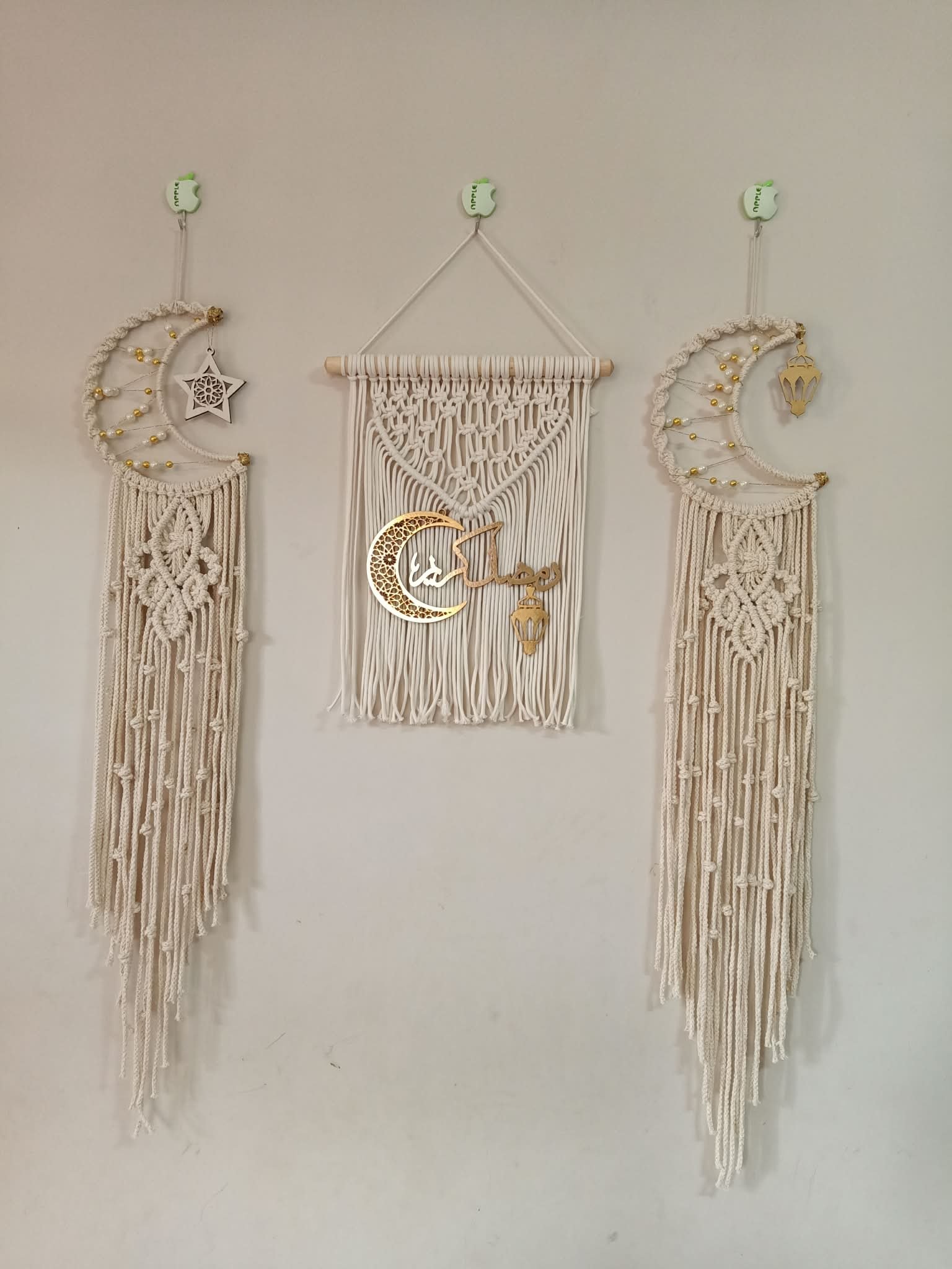 عرض ٣ قطع مكرمية رمضان roka crafts