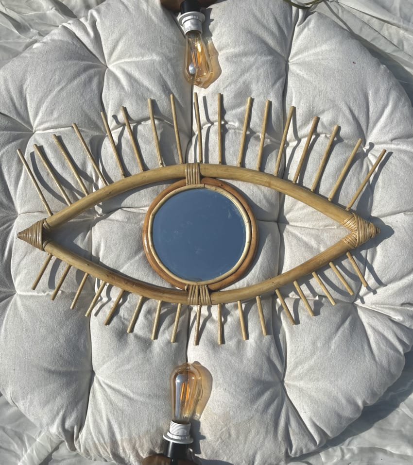 مرايا بامبو شكل عين assem home crafts