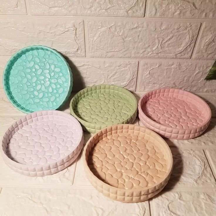 كوستر او طبق صغير مضلع -shahy.crafts