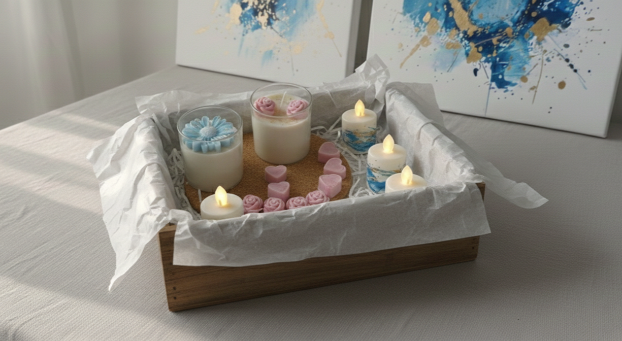 عرض ٢ جار شمع عطري -shahy.crafts