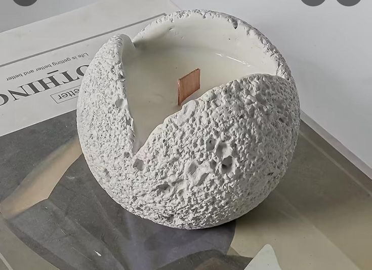 شمعة في جار القمر  كونكريت_shahy.crafts