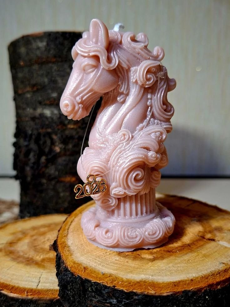 شمعة معطرة علي شكل راس حصان _shahy.crafts
